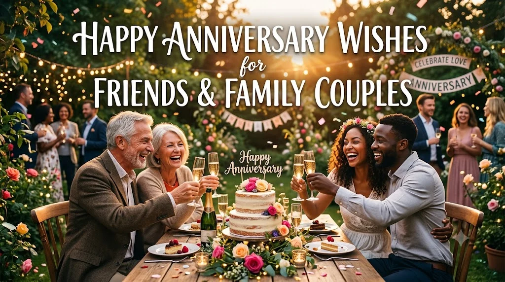 Happy Anniversary Wishes for Friends and Family Couples