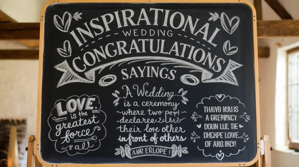 Inspirational Wedding Congratulations Sayings