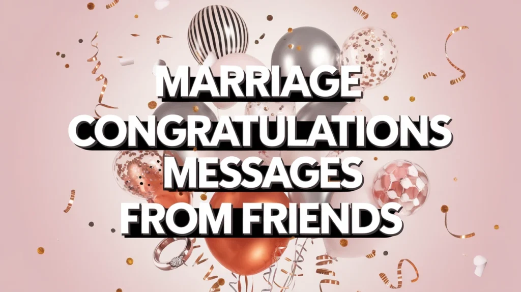 Marriage Congratulations Messages from Friends