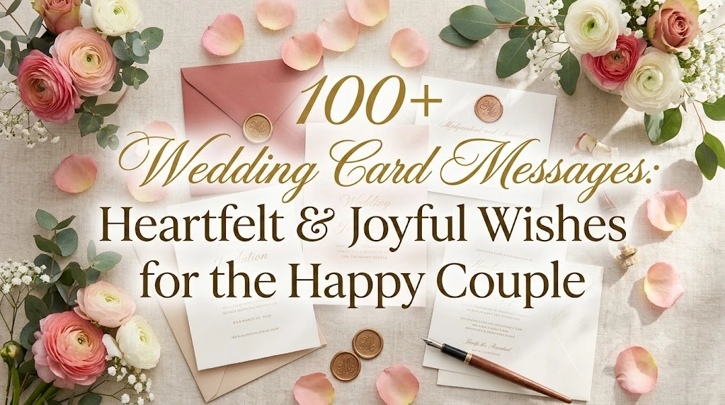 100+ wedding card messages